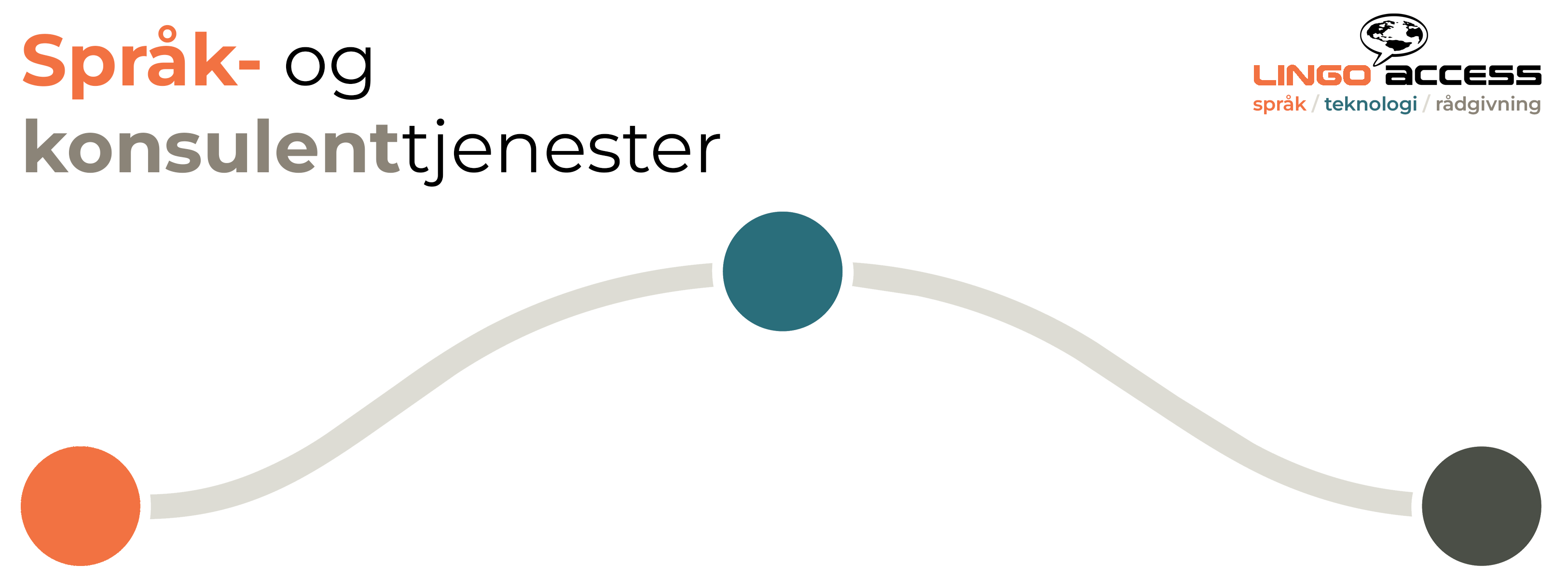 Språk- og konsulenttjenester, logo med stilisert bro
